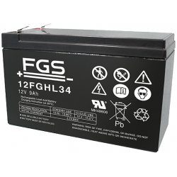 FGS Batteri til Invacare Elektra (12FGHL34 FGC20902) 12V 9Ah AGM 5 stk. | Batteri-Butik