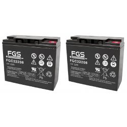 FGS Batteri til Shoprider Scooter Dasher 9 (FGC22205) 12V 22Ah AGM 2 stk. | Batteri-Butik