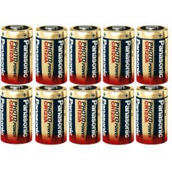 Panasonic CR123A Lithium Batteri 3V Til EvoLock Scantron 10 stk. Løse | Batteri-Butik