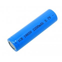 Batteri Til Solcellelampe 18650 Li-Ion 3,7V 2200mAh 10C (BEMÆRK UDEN TOP) | Batteri-Butik
