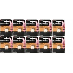 Duracell CR2450 Lithium Knapcelle 1er Blister x 10 (10 batterier) | Batteri-Butik