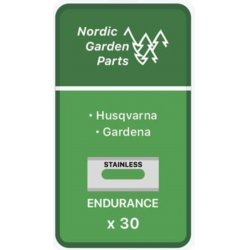 30 x Endurance Knive til Husqvarna Robotplæneklipper Rustfrit Stål 0,75mm 595 08 44-01 (61-065) inkl. Skruer | Batteri-Butik