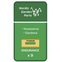9 x Endurance Knive til Husqvarna Robotplæneklipper Titanuim 0,75mm 595 08 44-01 (61-064) inkl. Skruer | Batteri-Butik