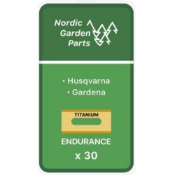 30 x Endurance Knive til Husqvarna Robotplæneklipper Titanuim 0,75mm 595 08 44-01 (61-066) inkl. Skruer | Batteri-Butik