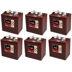 Batteri til Golfbil Yamaha, EZ GO, Club Car og Melex Trojan T-105 Deep-cycle Bly-batteri Sæt 36V 225Ah (6 x T-105) | Batteri-Butik