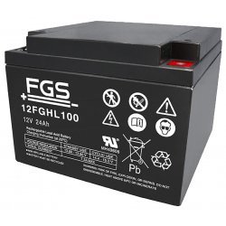 Batteri til Solar, Solfanger, Solceller FGS 12FGHL100 High Rate Longlife Blybatteri 12V 24Ah | Batteri-Butik