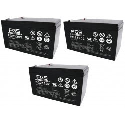 36V 12Ah Batteri til El-løbehjul og El-ATV (3 Batterier á 12V) | Batteri-Butik