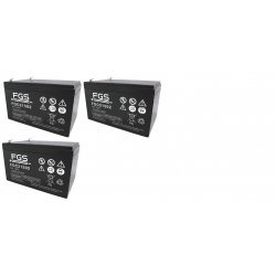 36V 15Ah Batteri til El-løbehjul og El-ATV (3 Batterier á 12V) | Batteri-Butik