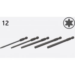 Lange Torx Bits (70-90 mm) - T10 / T15 / T20 / T25 / T27 / T30 - pris pr. sæt (NGP1258000) | Batteri-Butik