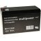 Powery Blybatteri MP1236H kompatibel med UPS APC RBC 17 9Ah 12V (Erstatter ogs 7,2Ah/7Ah)