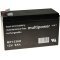 Powery Blybatteri MP1236H kompatibel med UPS APC RBC 2 9Ah 12V (Erstatter ogs 7,2Ah/7Ah)
