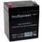 Multipower Blybatteri MP5.4-12B Stikforbindelse 6,3mm