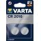 VARTA Lithium Knapcelle, Batteri CR 2016, IEC CR2016, erstatter ogs DL2016, 3V 2er Blister
