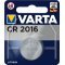 Lithium Knapcelle, Batteri Varta CR 2016, IEC CR2016, erstatter ogs DL2016, 3V 1er Blister