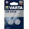 Lithium Knapcelle Varta CR2032, erstatter DL2032 IEC CR2032 2er Blister