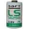 Lithium Batteri Saft LS14250 1/2AA 3,6Volt