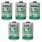 5x Lithium Batteri Saft LS14250 1/2AA 3,6Volt