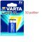 Batteri til Lsesystemer Varta Longlife Power Alkaline 6LR61 E 1er blister 50 pakker 04922121411