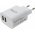 Powery universal Strmadapter Lader til Samsung, iPhone, HTC med 2x USB 2,4A Hvid