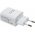 Powery universal Strmadapter Lader til Samsung, iPhone, HTC med 2x USB 2,4A Hvid