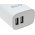 Powery Multi-Ladeadapter med 2 USB-Buchsen 2,4A Hvid