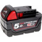 Batteri til Batteri-Bajonetsav Milwaukee M18 ONESX-502X 5,0Ah Original