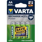 Varta Power Batteri Ready2Use Mignon AA 5716 HR6 LR06 4er Blister 2600mAh