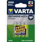 Varta Power Batteri Ready2Use Micro AAA HR03 LR03 4er Blister 1000mAh