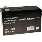 Powery Blybatteri MP1236H til UPS APC Smart-UPS SC 420 9Ah 12V (Erstatter ogs 7,2Ah/7Ah)