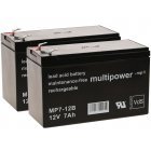 Erstatningsbatteri (multipower) til UPS APC Smart-UPS 750 12V 7Ah (erstatter 7,2Ah)