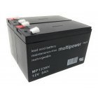 Powery Blybatteri MP1236H kompatibel med UPS APC RBC32 9Ah 12V (Erstatter ogs 7,2Ah/7Ah)