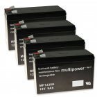 Powery Blybatteri MP1236H kompatibel med APC RBC59 9Ah 12V (Erstatter ogs 7,2Ah/7Ah)