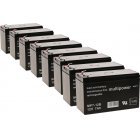 Erstatningsbatteri (multipower) kompatibel med UPS APC RBC105 12V 7Ah (erstatter 7,2Ah)
