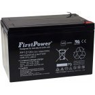 FirstPower Bly-Gel Batteri til Model Boats autocampere Hobby Camping 12Ah 12V VdS