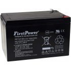 FirstPower Bly-Gel Batteri til Peg Perego Ntstrmforsyning (UPS) 12Ah 12V VdS