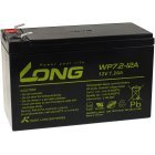 KungLong Blybatteri MP7,2-12B VdS kompatibel med YUASA Typ NP7-12L