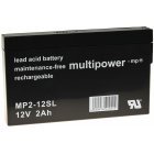 Powery Blybatteri (multipower) MP2-12SL 12V