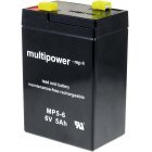 Powery BleiBatteri (multipower) MP5-6 kompatibel med FIAMM Typ FG10451