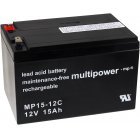 Powery Blybatteri (multipower) MP15-12C Cyklisk Powery Blybatteri (multipower) MP15-12C Cyklisk