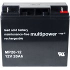 Powery Blybatteri (multipower) MP20-12 Erstatter FIAMM Typ FG21803