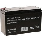Blybatteri (multipower) MP7-12B VdS kompatibel med YUASA Type NP7-12L 12V 7Ah (erstatter 7,2Ah)
