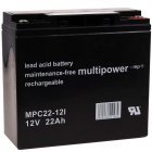 Powery Batteri til Panasonic LC-X1220P / Varta 519901 12V 22Ah (cyklisk)
