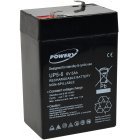 Powery Bly-Gel Batteri kompatibel med FIAMM Typ FG10451 6V 5Ah