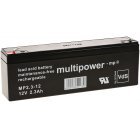 Powery Blybatteri (multipower) MP2,3-12 erstatter MP2,2-12 Vds Powery Blybatteri (multipower) MP2,3-12 erstatter MP2,2-12 Vds