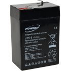 Powery Bly-Gel Batteri til elevatorer UPS Ndstrm 6V 5Ah (erstatter ogs 4Ah 4,5Ah)