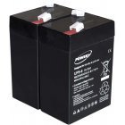 Powery Bly-Gel Batteri til YUASA NP4-6 6V 5Ah (erstatter også 4Ah 4,5Ah) Powery Bly-Gel Batteri til YUASA NP4-6 6V 5Ah (erstatter også 4Ah 4,5Ah)