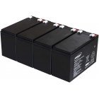 Powery Bly-Gel Batteri erstatter YUASA NP7-12 9Ah 12V