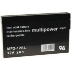Powery Blybatteri (multipower) MP2-12SL kompatibel med YUASA NP2-12 Powery Blybatteri (multipower) MP2-12SL kompatibel med YUASA NP2-12