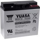 YUASA Erstatningsbatteri til Golftrolley Rollsthle Wohnmobile Elektroscooter 12V 22Ah cyklisk