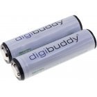 Digibuddy 18650 Batteri Li-Ion-Celle til EagleTac  M2C4 / M2SC4 / M2XC4 / M3C4 2er Pack